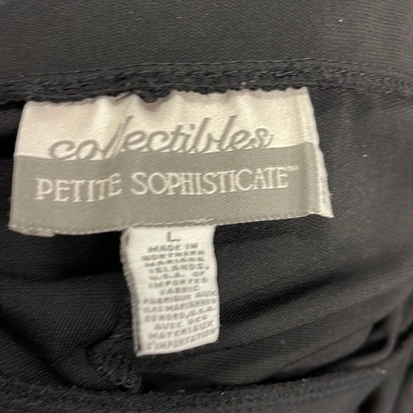 Petite Sophisticate Black High Rise Dress Pants Large 15 waist and inseam is 28 - Picture 4 of 6